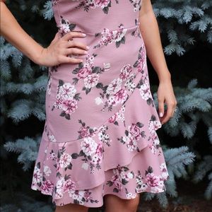 Floral ruffle dress
